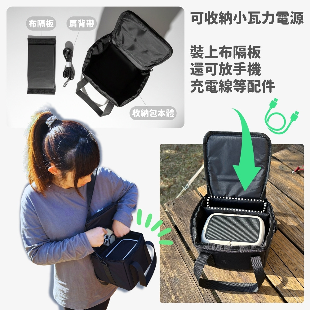 MIRENEX emirai儲能小瓦力,小瓦力PRO,專屬電源收納袋,相機包