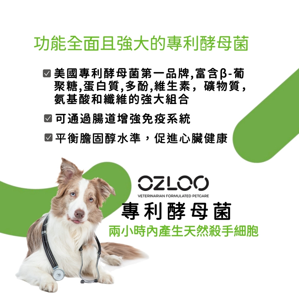 狗狗增強免疫力｜OZLOO奧茲羅多重免疫保護(大型犬) 60顆/瓶 (兩個月份量)｜OZLOO奧茲羅