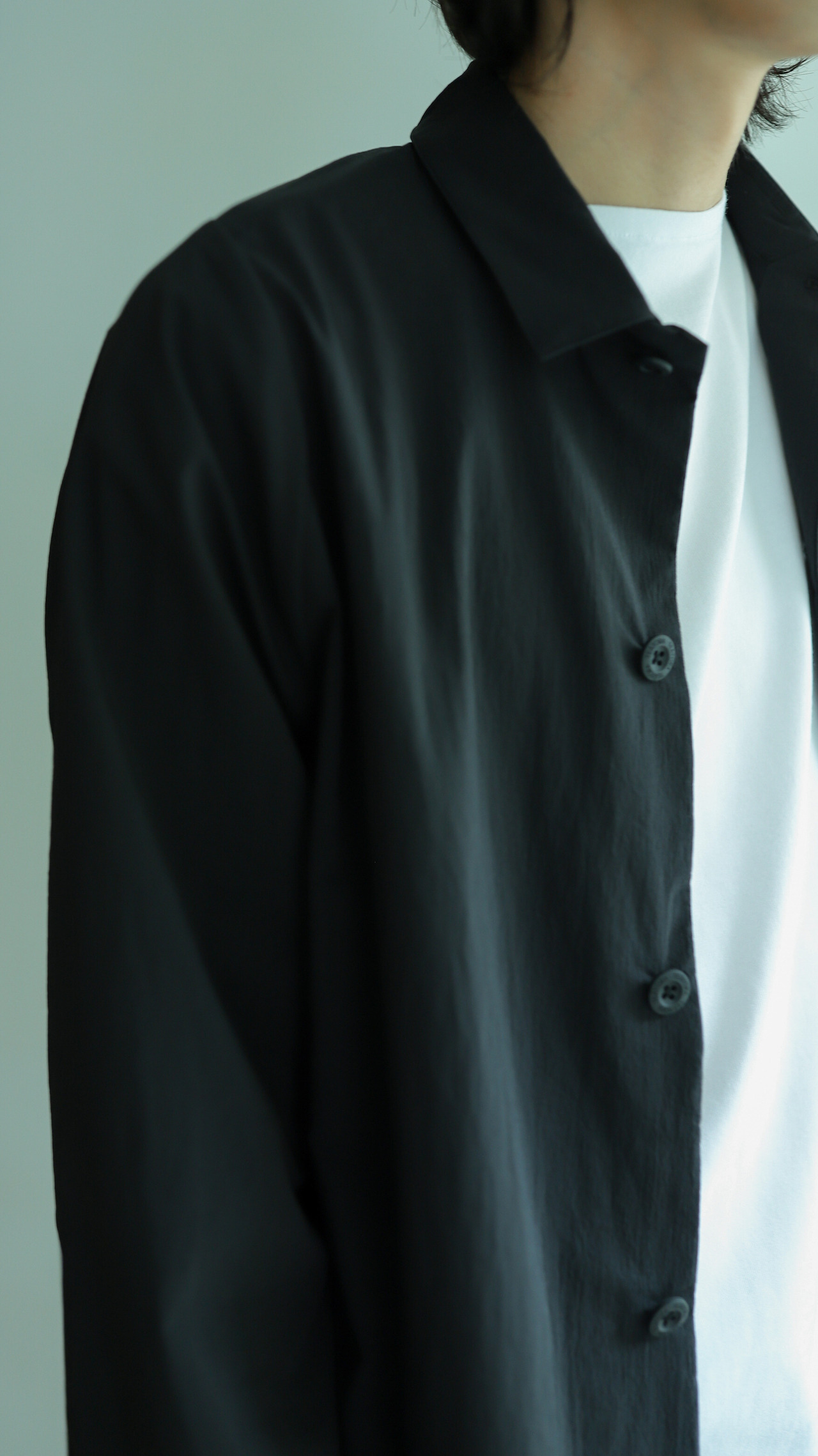 TEATORA - Cartridge Shirt DR (Black / Navy) WASHIDA
