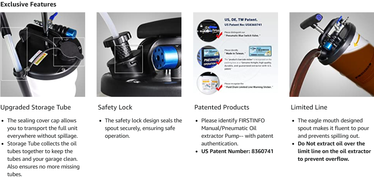 Pompa Per Olio FIRSTINFO A1122 - Capacità 1L, Per Trasferimento Fluidi Non Corrosivi - Foto 9