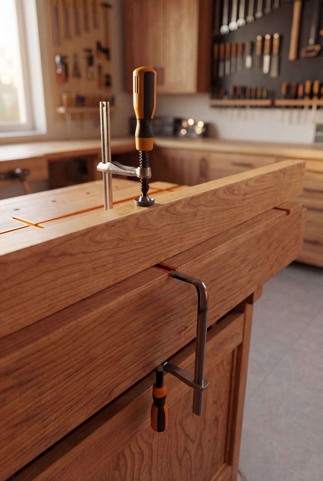 O'SKOOL Track F Clamp for 3/8" x 3/4" Double Cut Profile T Track, 6" Opening, 2-3/8" Throat-TTK020