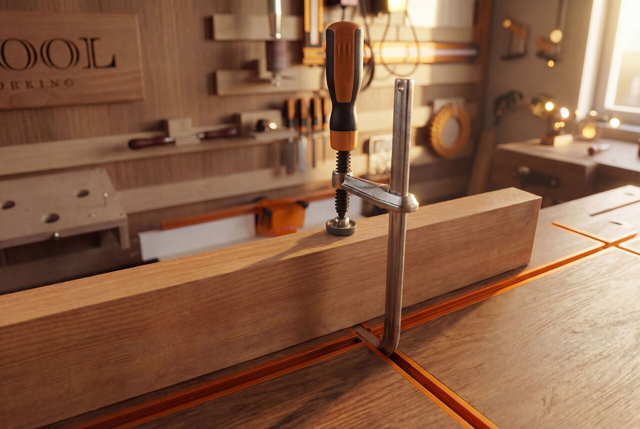 O'SKOOL Track F Clamp for 3/8" x 3/4" Double Cut Profile T Track, 6" Opening, 2-3/8" Throat-TTK020