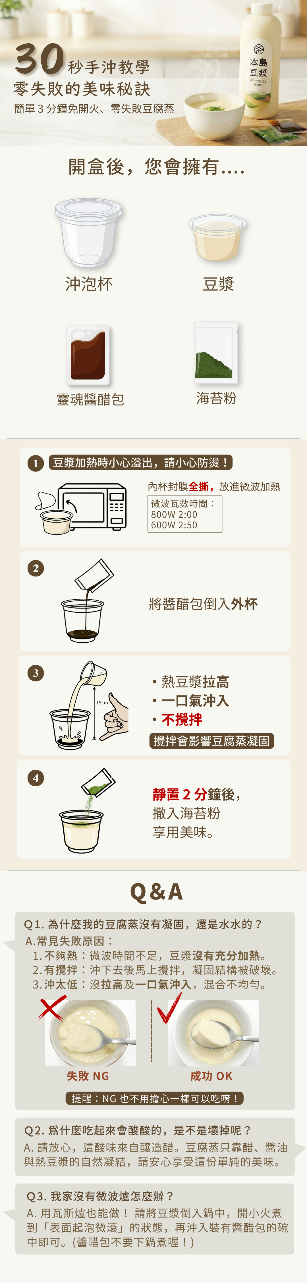 豆腐蒸30秒教學