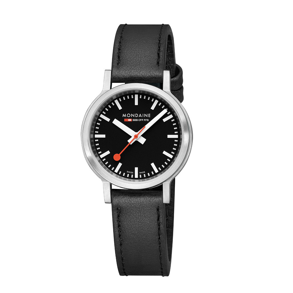 Mondaine 瑞士國鐵stop2go女士腕錶 – 黑面 / 34020LBV-SET /34mm