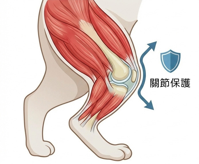 肌肉是拉門的力量，關節是門軸