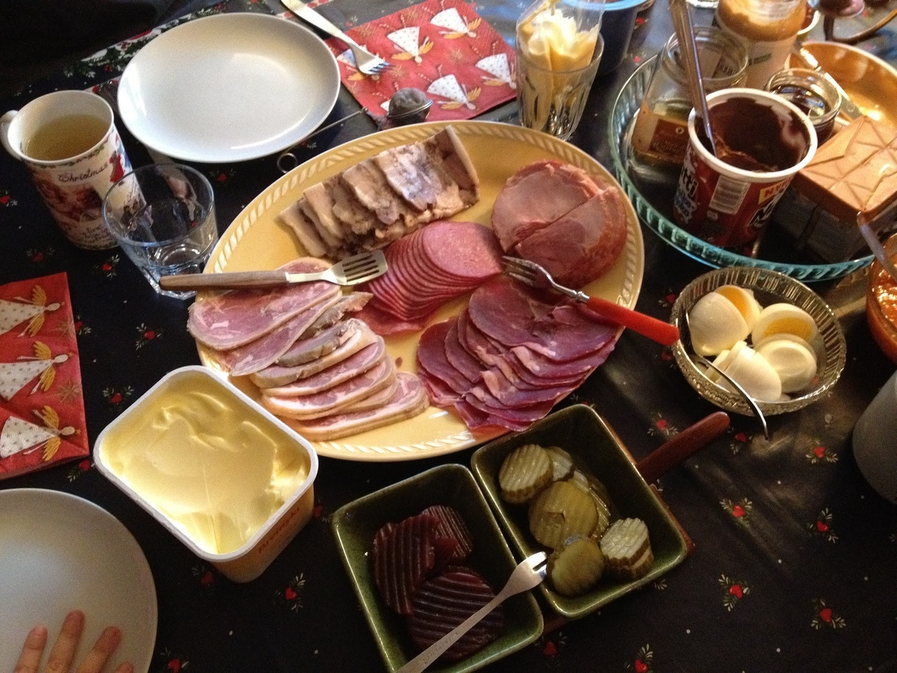 挪威耶誕早餐 - 火腿盤