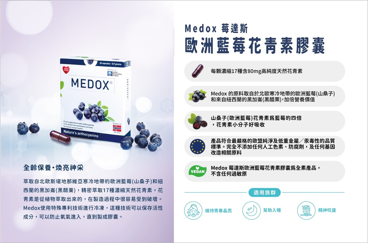 Medox 歐洲藍莓花青素膠囊