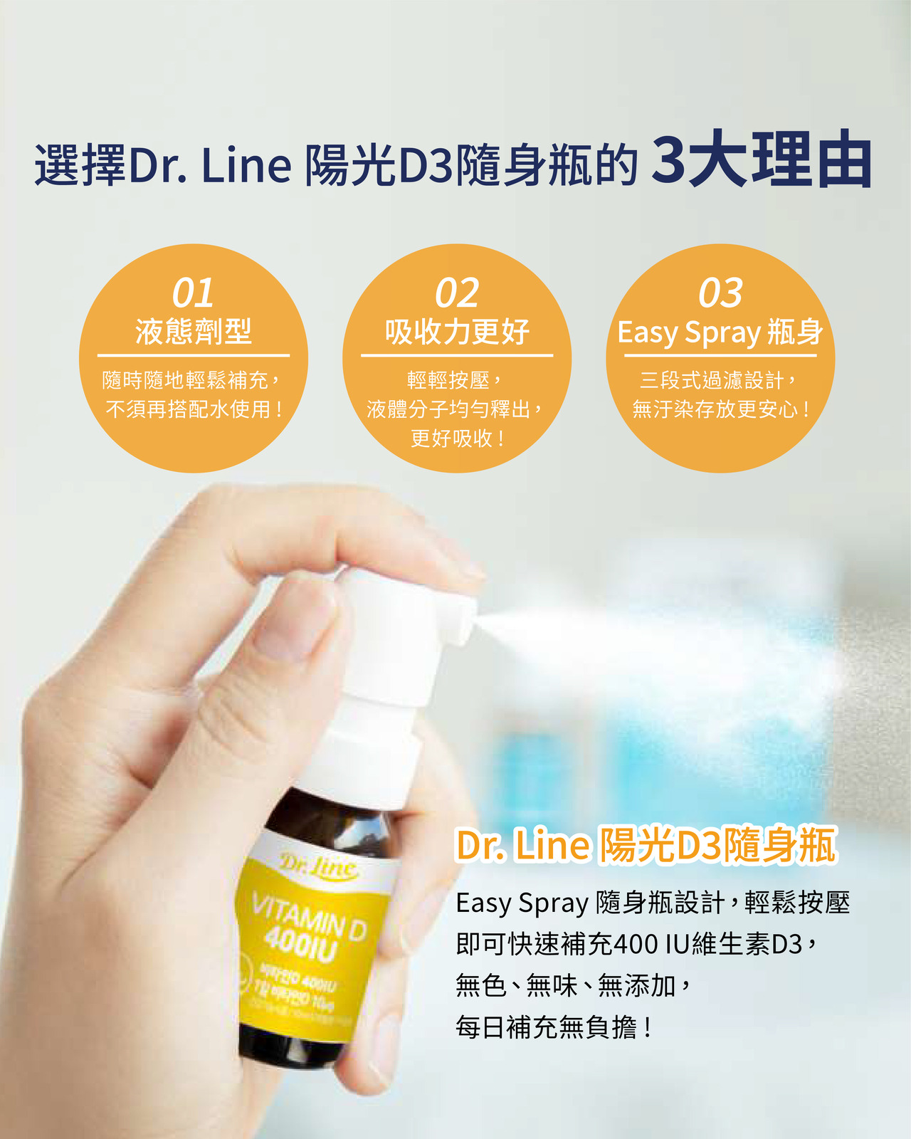 Dr. Line 陽光D3隨身瓶