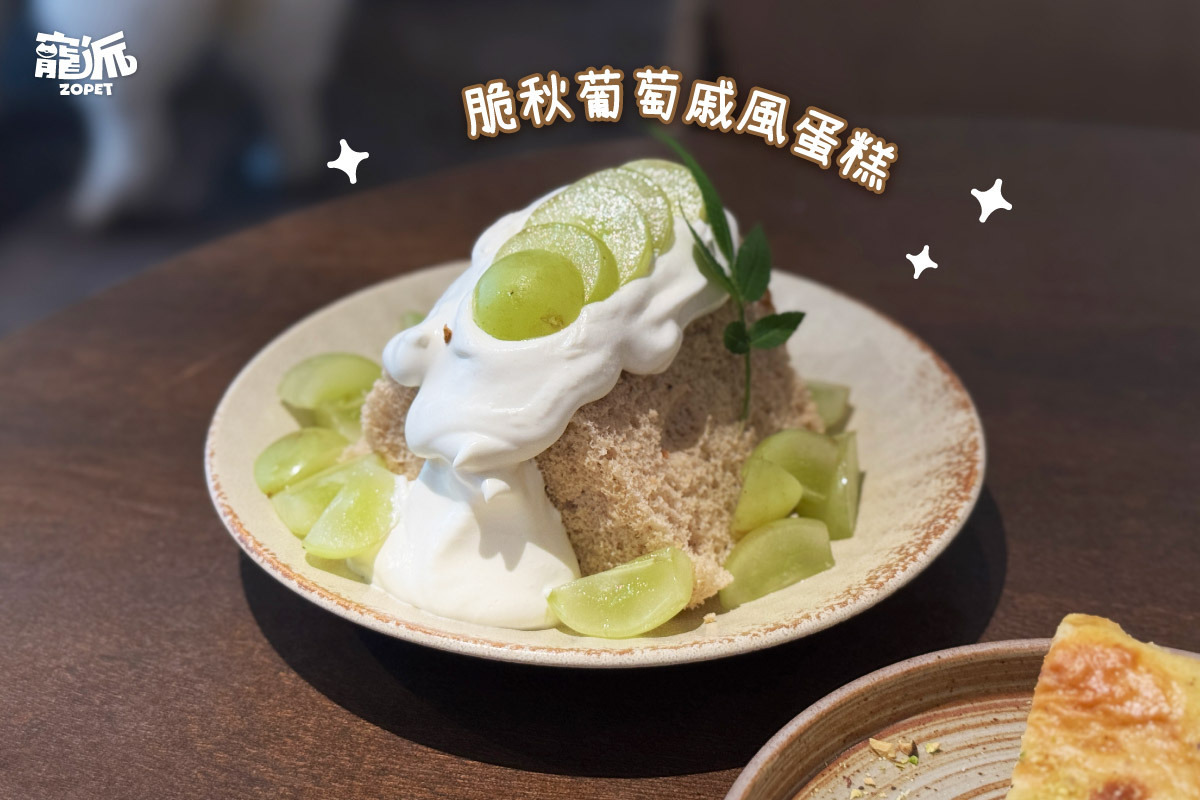 三重人氣甜點店 LUNE 璐尼甜點，不只有濃郁開心果巴斯克、戚風蛋糕等療癒甜點，還有哈士奇、薩摩耶店狗陪吃超萌加持！