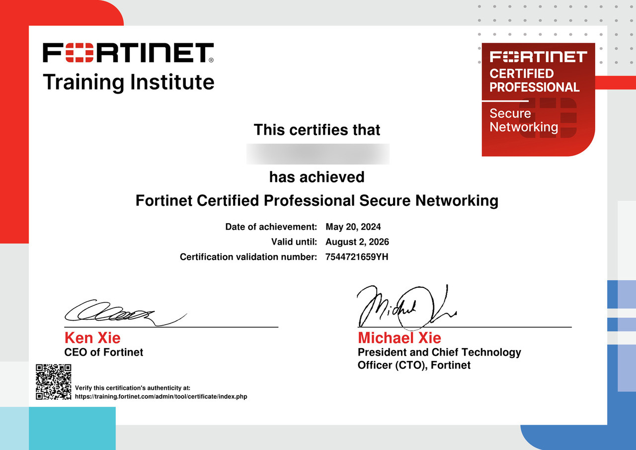 Fortinet FCP-SN