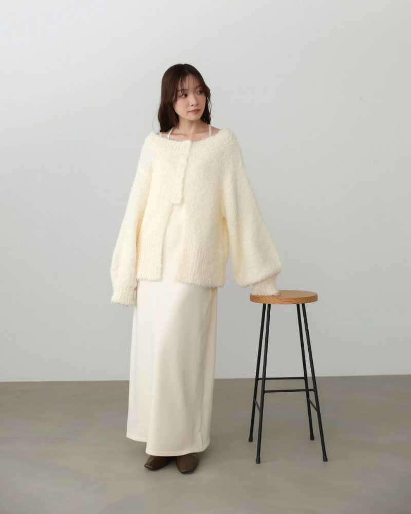 Lilyé 日系洋裝：2WAY 前後兩穿針織外套組