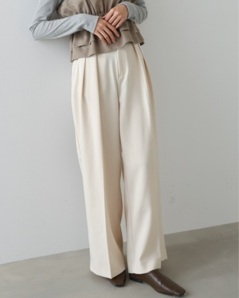 Lilyé 職人穿搭：雙摺寬版修身長褲