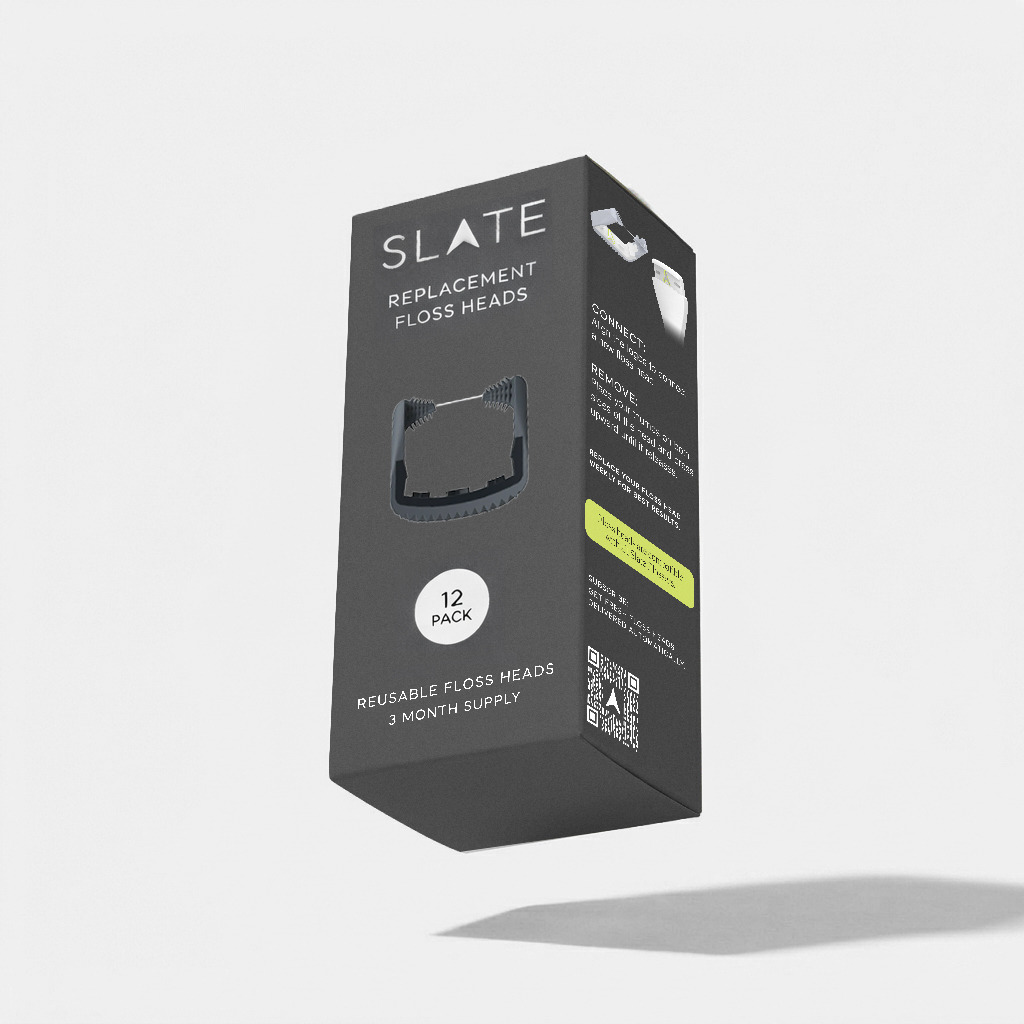 標準牙線頭補充盒-黑(12入)