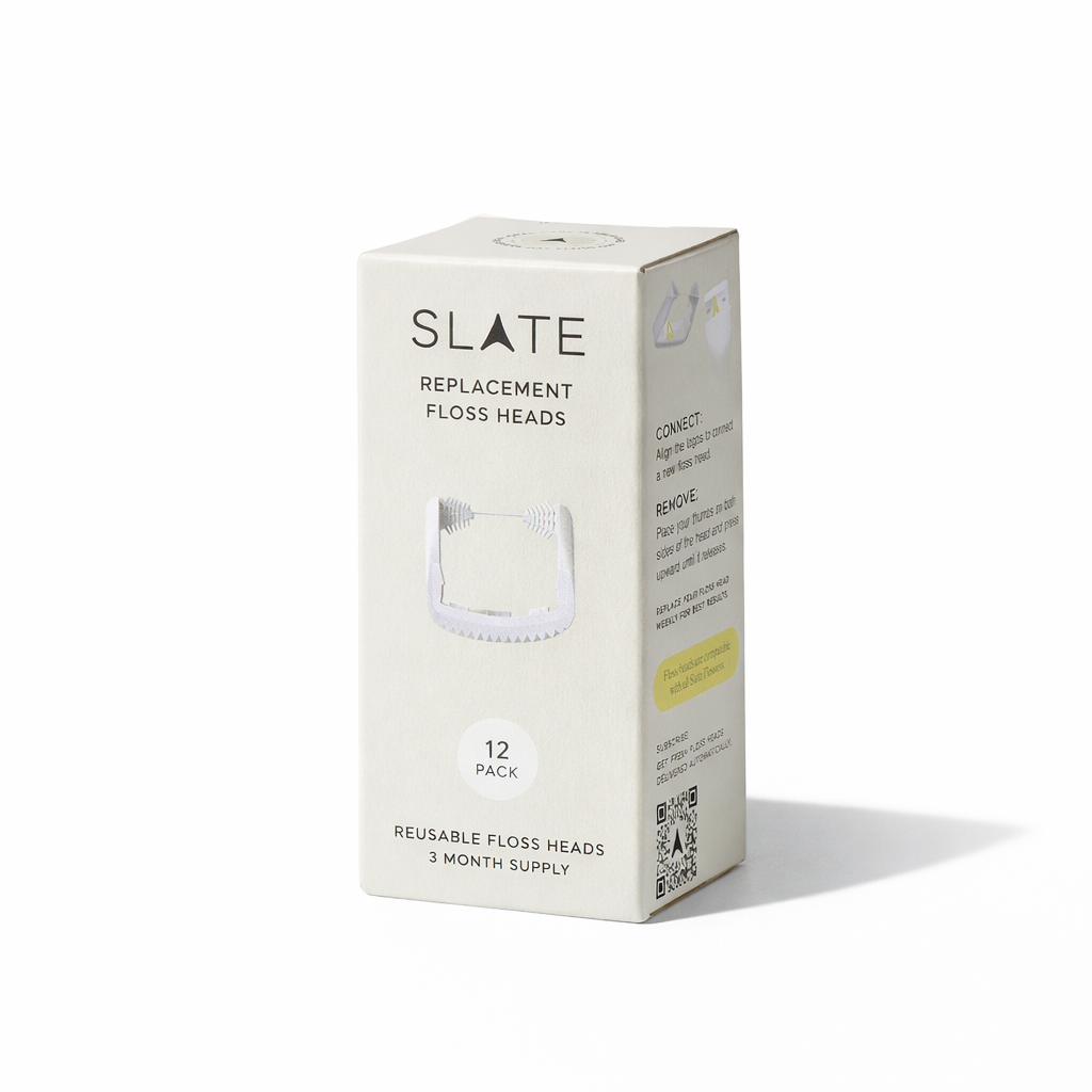 標準牙線頭補充盒-白 12入