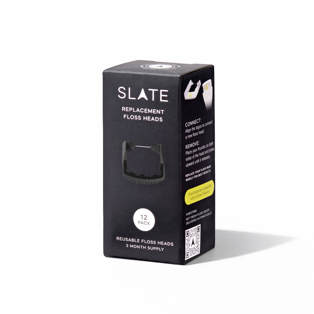 標準牙線頭補充盒-黑 12入