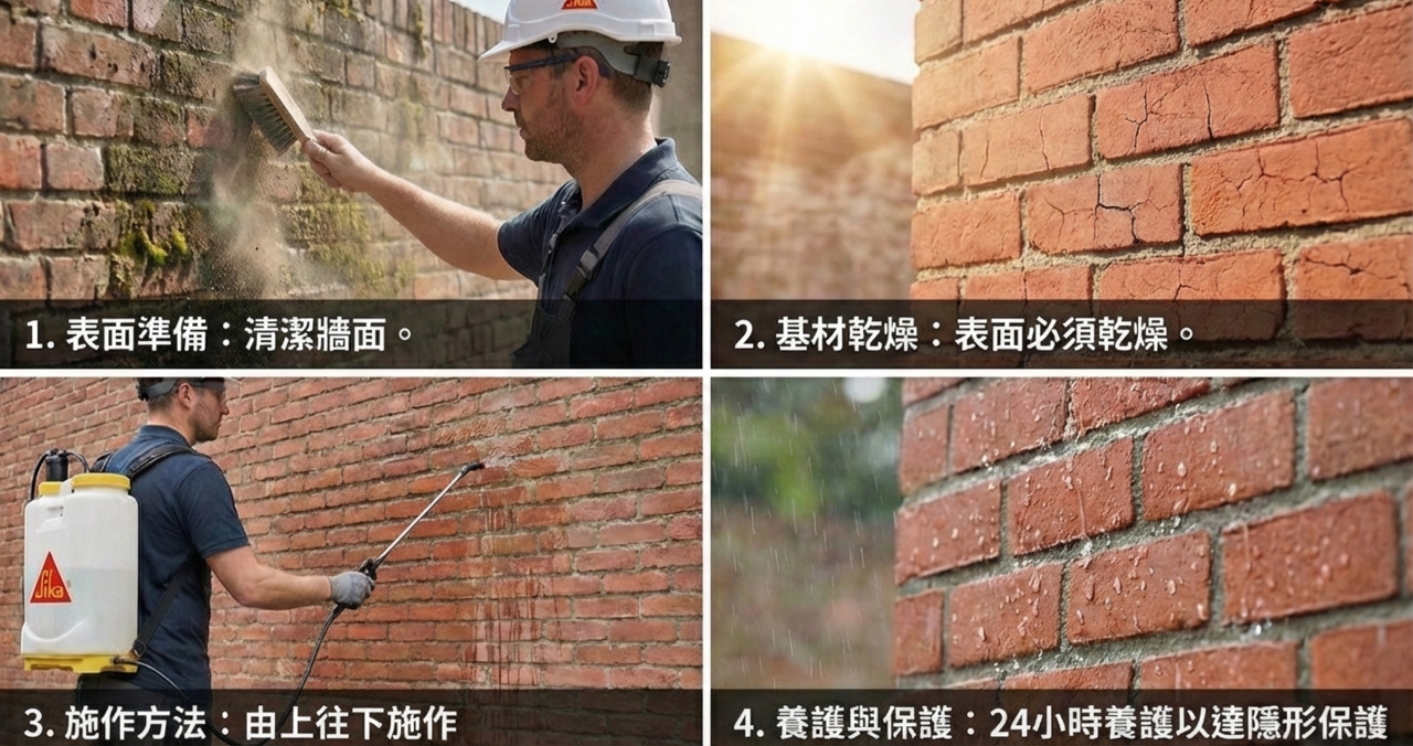 Sika 施工四步驟圖解