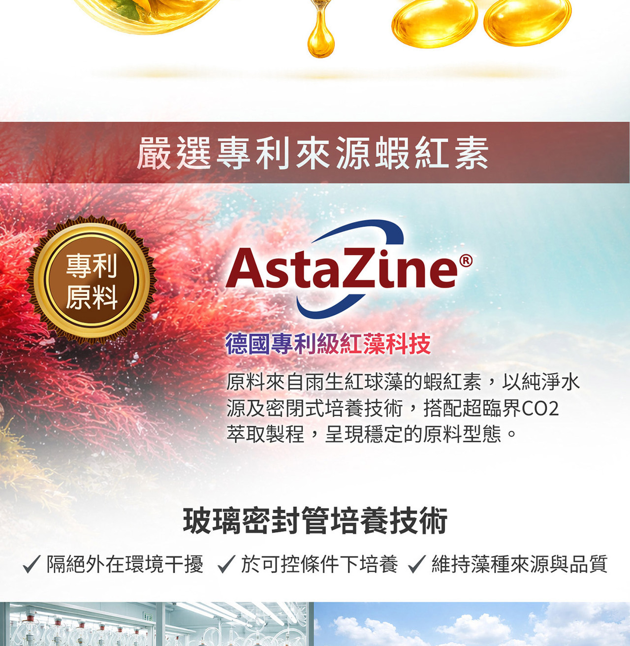 AstaZine蝦紅素原料規格與來源說明