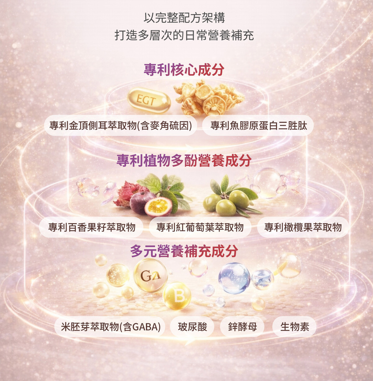ETG極萃膠囊 多層次營養配方設計 結構型補給概念