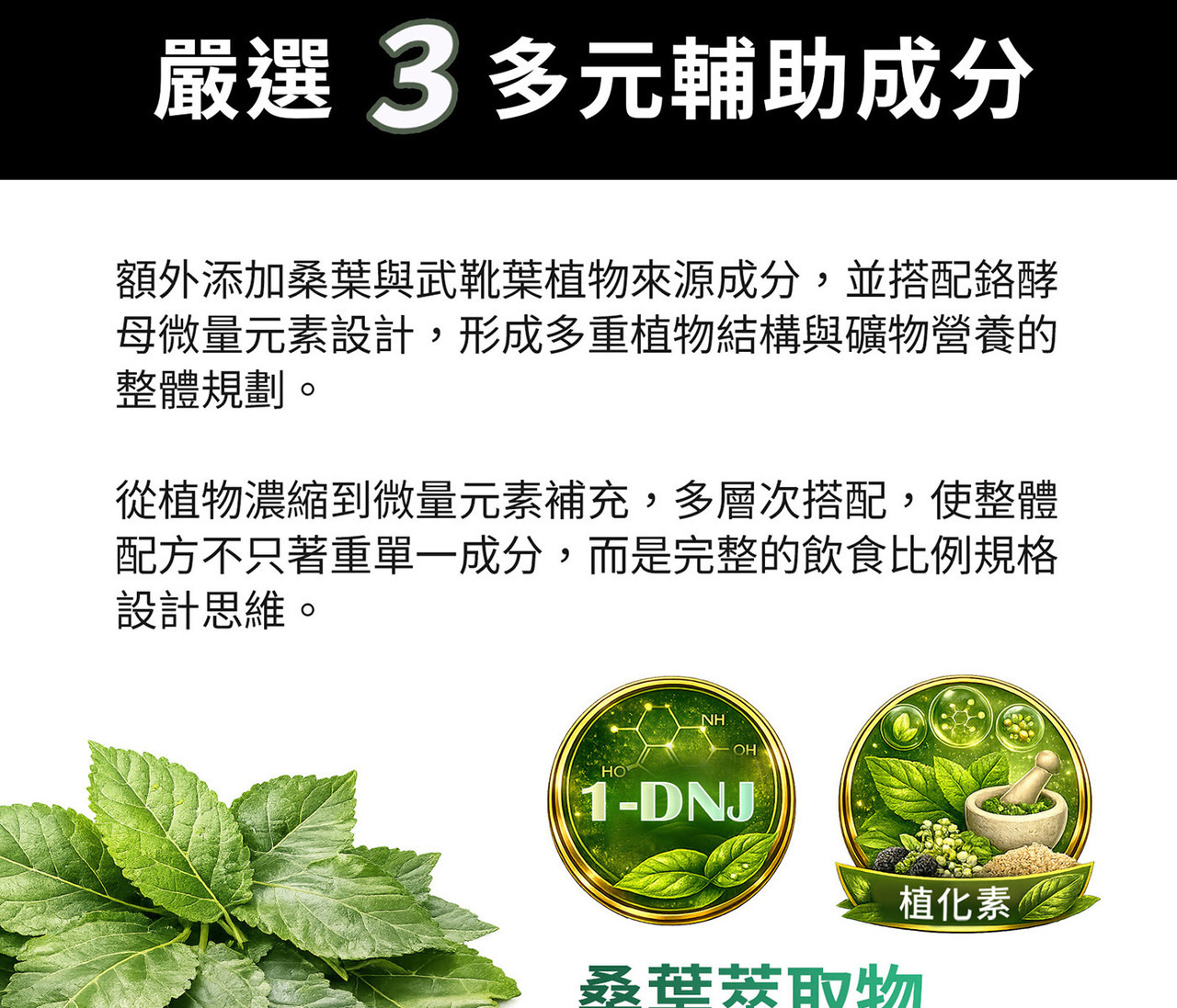 桑葉萃取物1% 多重植萃營養補給