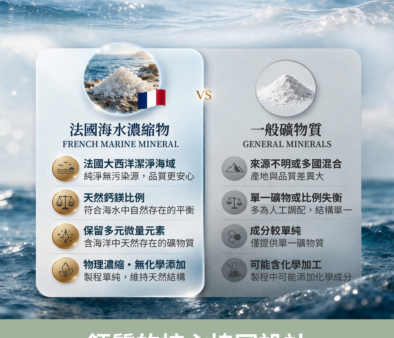 海水濃縮礦物來源｜鈣鎂營養補充設計