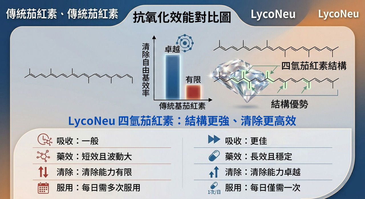 LycoNeu 抗氧化機制對比圖
