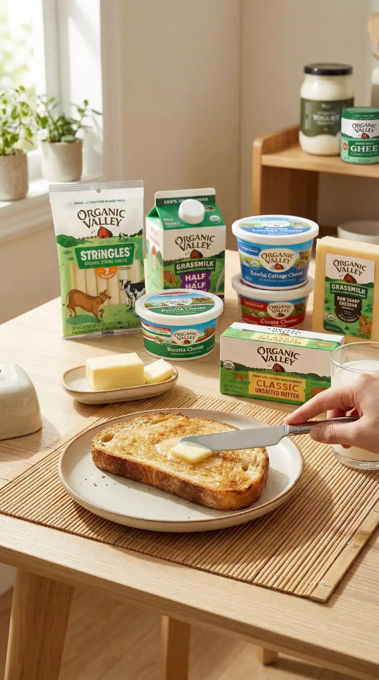 有機奶油吐司早餐