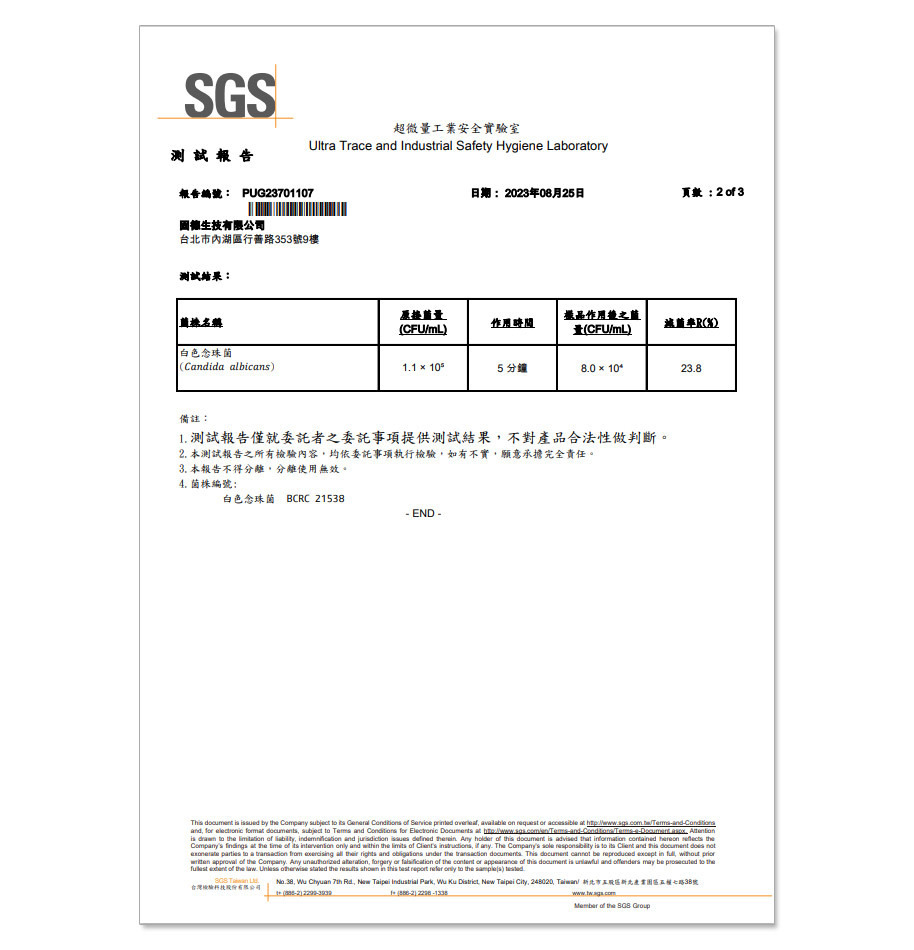 SGS報告