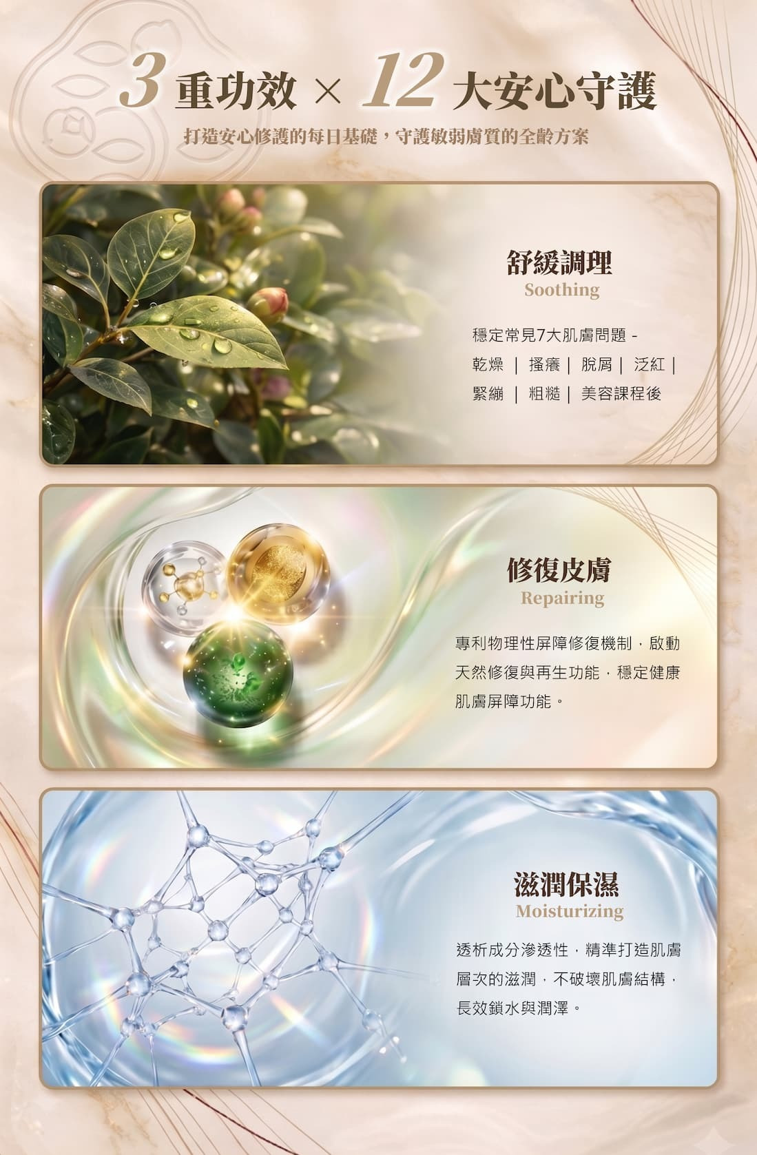 3重功效 12大安心守護