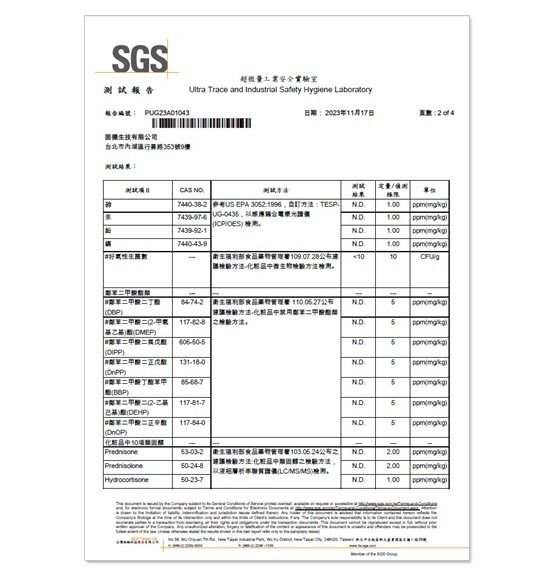 SGS報告