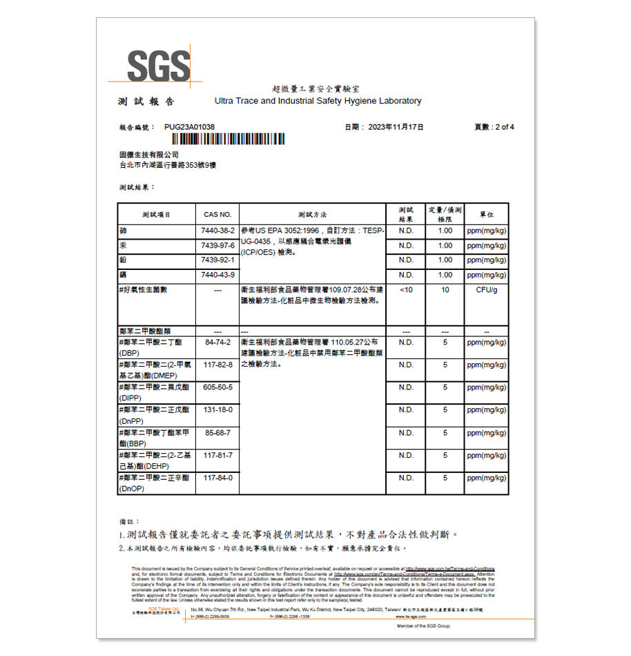 SGS報告