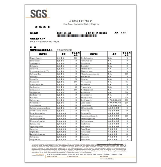 SGS報告