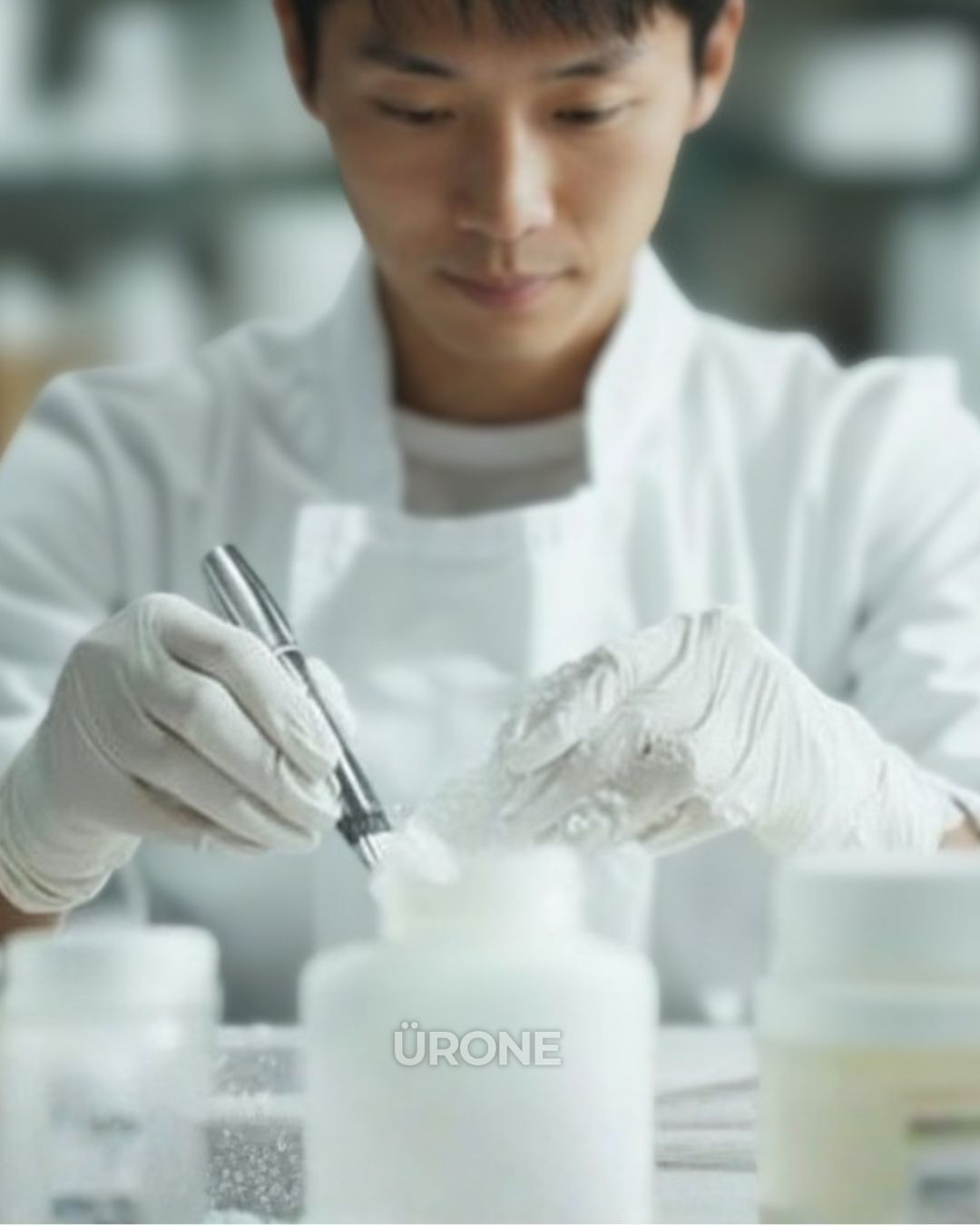 URONE 創辦人 Ethan 在實驗室