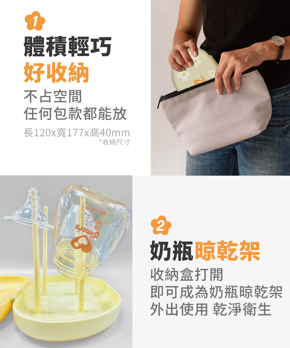 攜帶式奶瓶晾乾架(附矽膠奶瓶刷)1.jpg