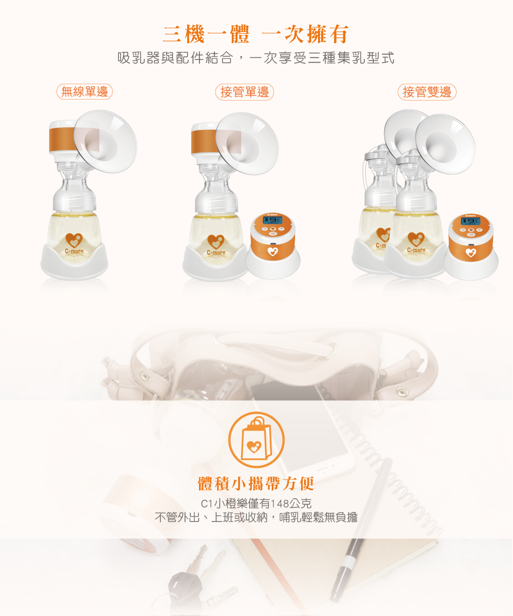 C1小橙樂 三合一雙邊電動吸乳器14.png