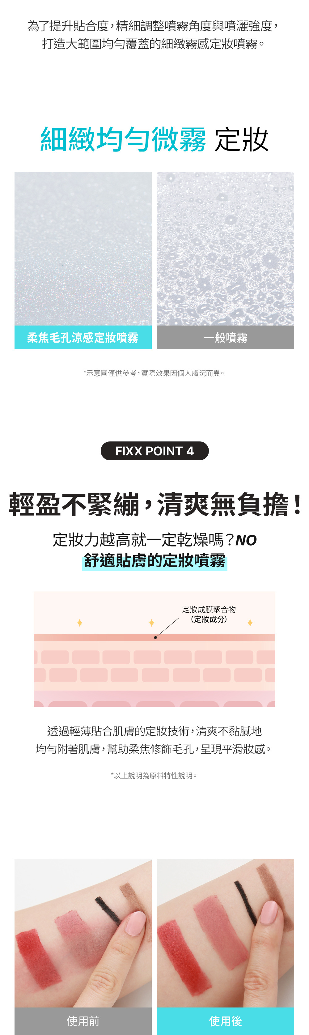 柔焦毛孔涼感定妝噴霧