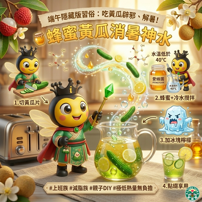 【端午節消暑飲品】蜂蜜黃瓜清涼飲食譜：愛蜂園教你用天然蜂蜜打造消暑清涼飲