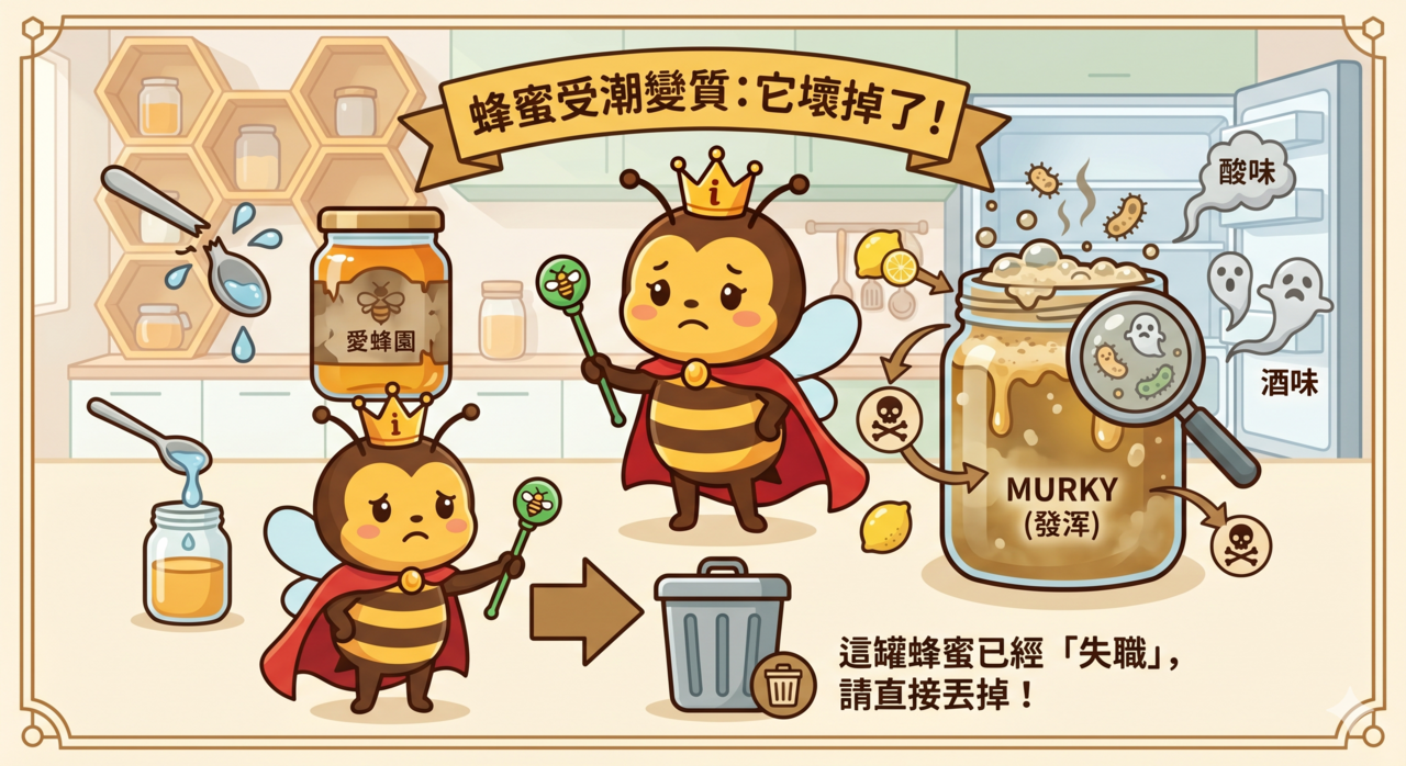 蜂蜜受潮會腐敗變質就不能吃了
