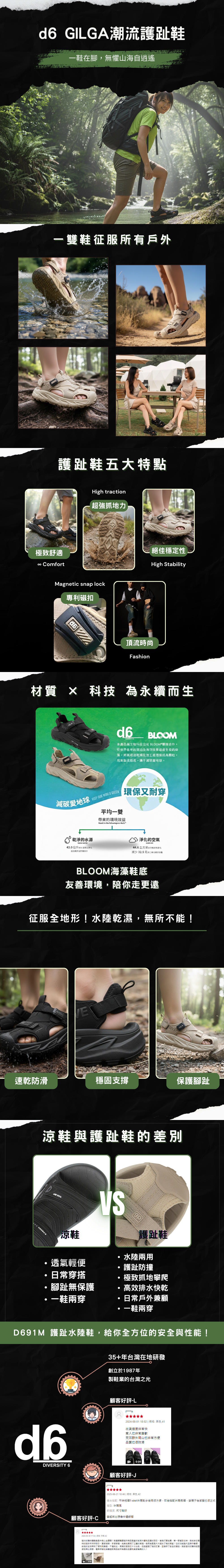 d6 女款護趾鞋 奶茶色 主圖