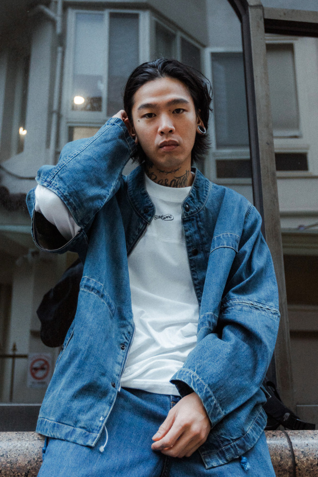 SMG ARMY 穿搭特輯/2023 SS - Washed Denim Tapered Pants/Washed Denim Crop Parka
