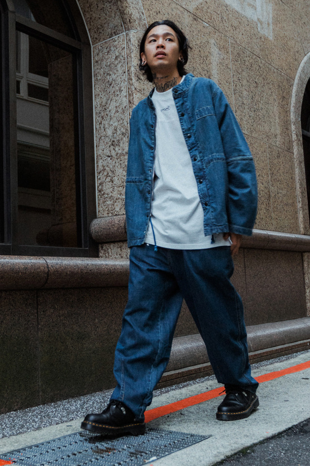SMG ARMY 穿搭特輯/2023 SS - Washed Denim Tapered Pants/Washed Denim Crop Parka