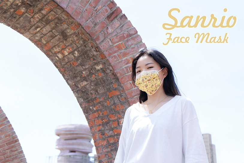 Sanrio三麗鷗-成人平面醫用口罩(5入)-多拿滋布丁狗(黃)【SR0100210601】