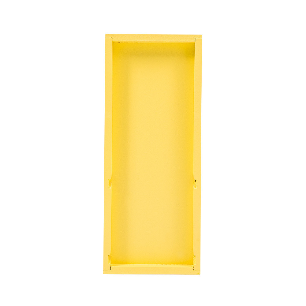蠟筆小新三格直式收納盒-大頭黃底款 背面
