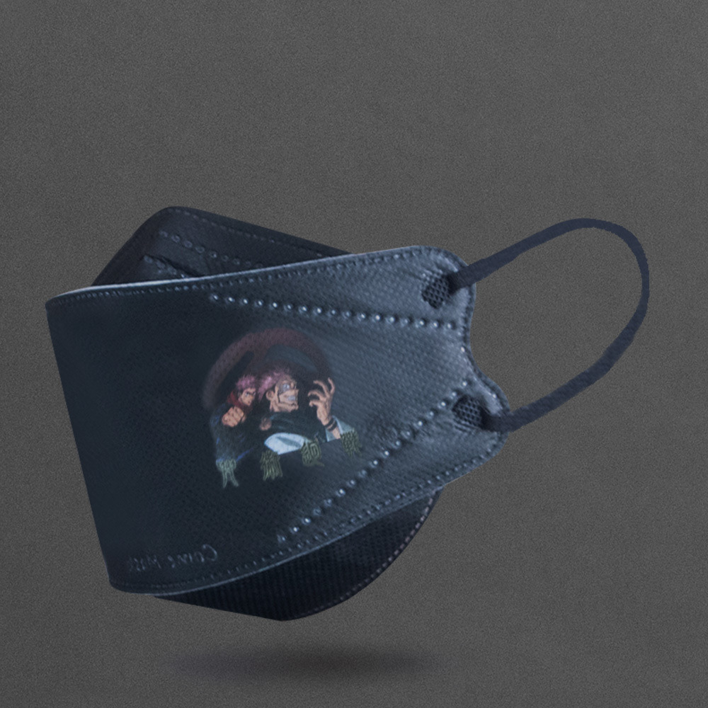 咒術迴戰 成人醫用4D口罩-両面宿儺款(黑) 