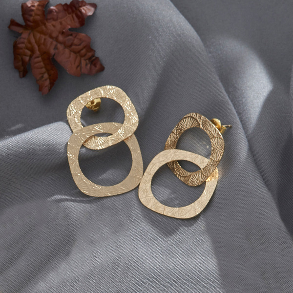 金色純銀耳環-晨曦曙光