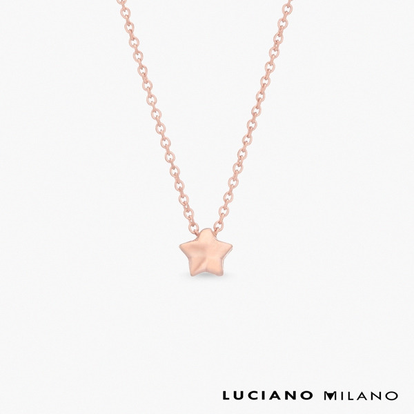 玫瑰金色純銀項鍊-星漫