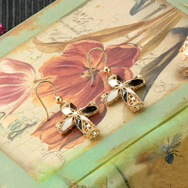 金色琺瑯純銀耳環-恆耀之誓