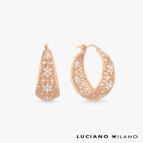 金色琺瑯純銀耳環-曜金星語