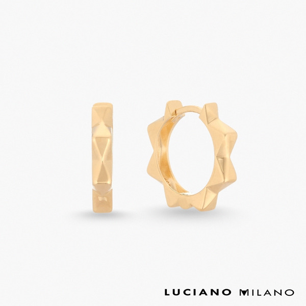 金色純銀耳環-守護