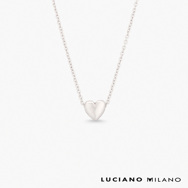 白K色純銀項鍊-心漫