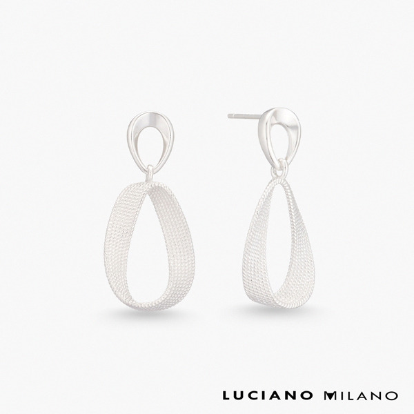 銀色純銀耳環-邂逅